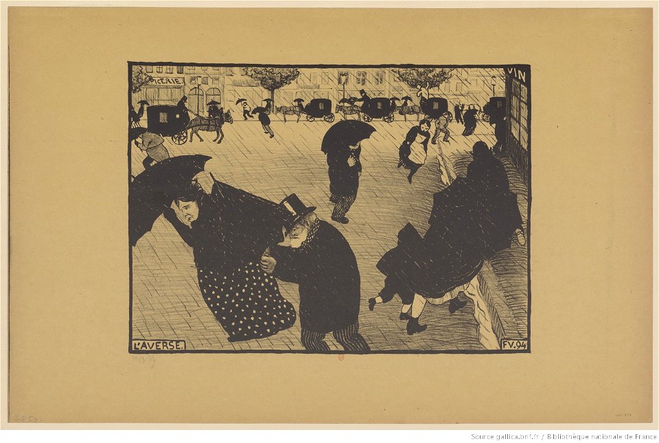 Vallotton - L'averse Paris intense (pl. VII), btv1b6951614n