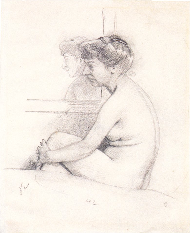 Vallotton - Nu assis sur un canapé