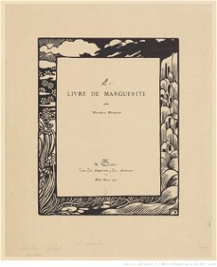 Vallotton - La cascade (encadrement des poèmes de Matthias Morhardt le livre de Marguerite)