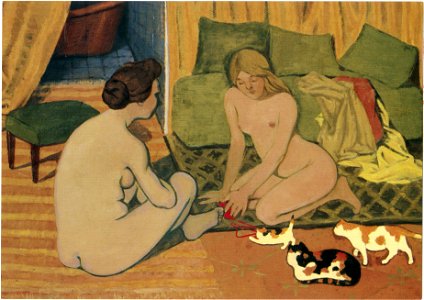 Vallotton - Naked women and cats, 1896-1898, GKS1286
