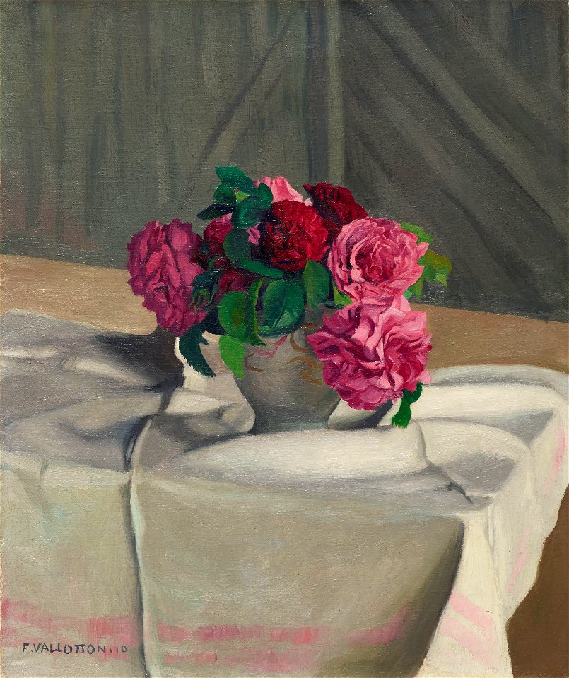 Vallotton - Roses dans un sucrier blanc, 1910, 6222625