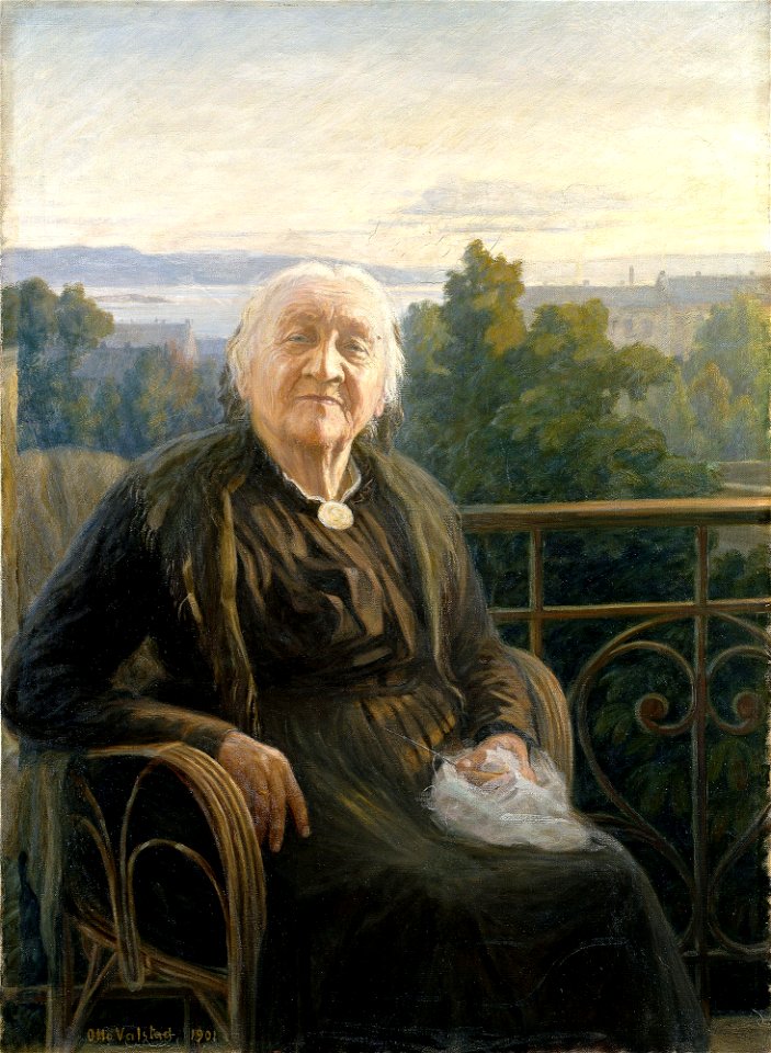 Otto Valstad - Portrait of Mrs Lina Bruun - NG.M.00594 - National Museum of Art, Architecture and Design