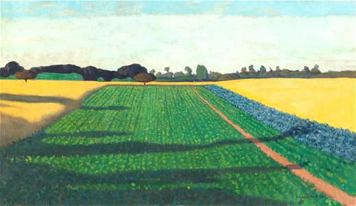 Vallotton - LES CHAMPS, PLATEAU DE LA CROIX-ROUGE, 1914, lot.21 (cropped)