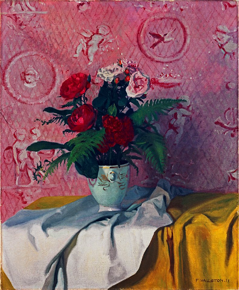 Vallotton - Roses rouges et blanches, 1911
