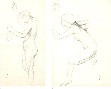 Vallotton - i. Femme nue debout, ii. Femme nue accroupie, lot.22