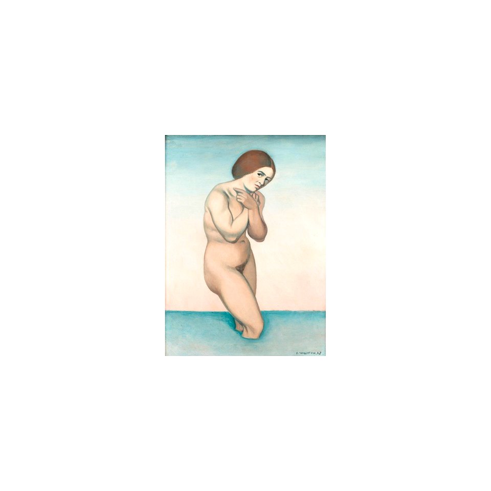 Vallotton - BAIGNEUSE CROISANT LES BRAS SUR LA POITRINE, lot.460