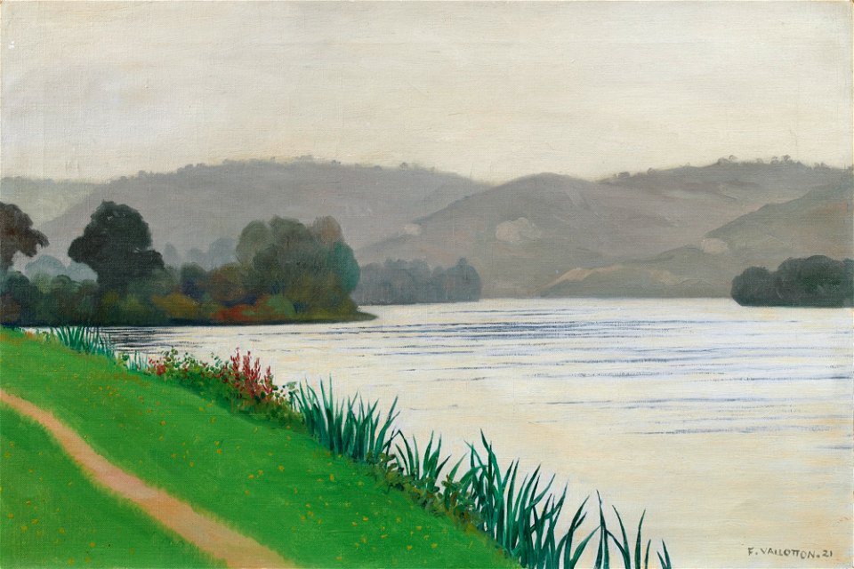 Bord de Seine à Tournedos, effet gris by Félix Vallotton
