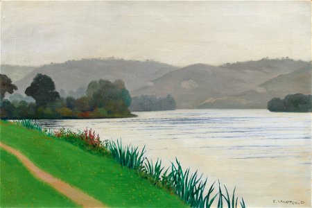 Bord de Seine à Tournedos, effet gris by Félix Vallotton