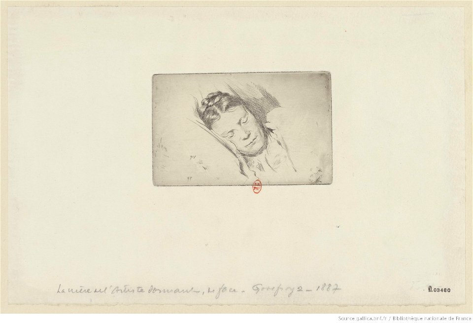Vallotton - La mère de l'artiste dormant, de face, btv1b6951576d
