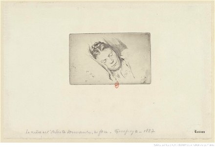Vallotton - La mère de l'artiste dormant, de face, btv1b6951576d