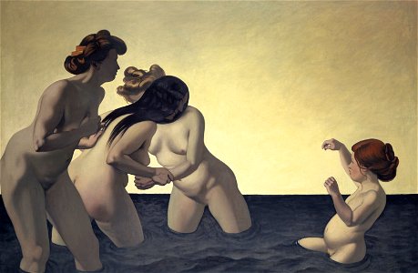 Vallotton - Trois femmes et une petite fille jouant dans l'eau, 1907, G 1957.2