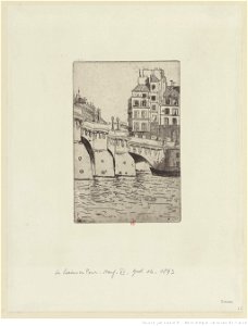 Vallotton - Les bains du Pont-Neuf Douze vues de Paris (pl. VI), btv1b69515891