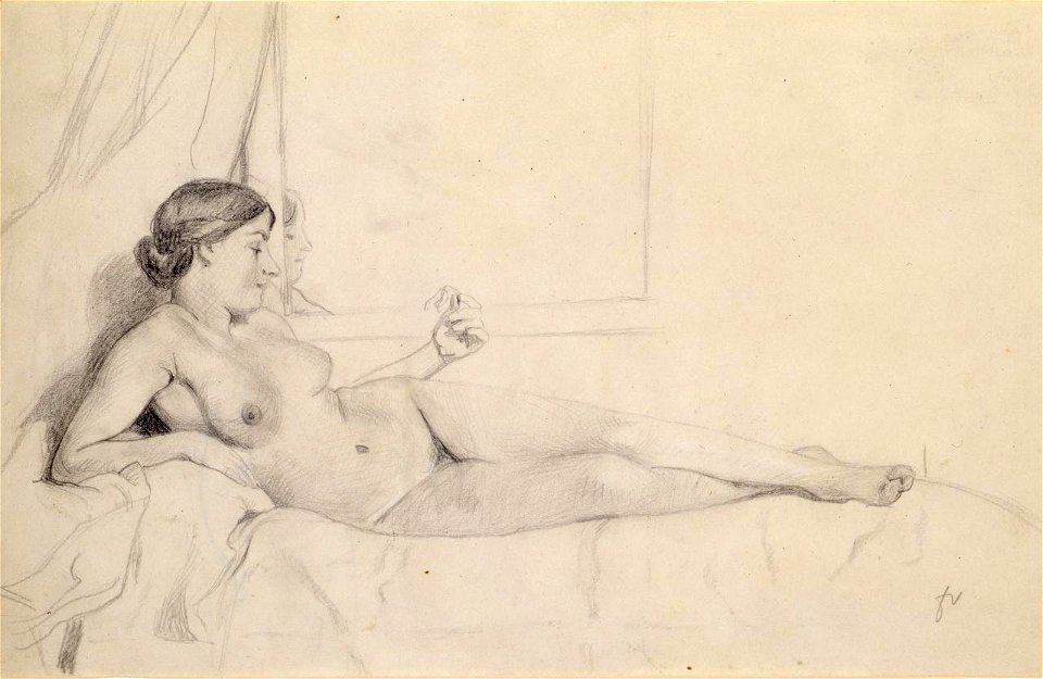 Vallotton - Nu couché sur un canapé, um 1905