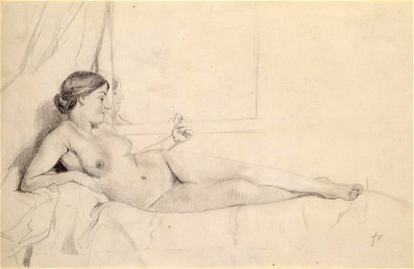Vallotton - Nu couché sur un canapé, um 1905
