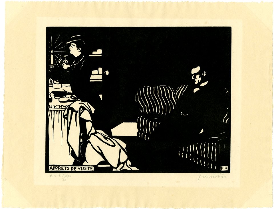 Vallotton - Les Intimités, planche 8 Apprêts de visite, E 79-0538