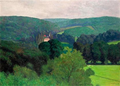Vallotton - LE CHÂTEAU DE BARNEVILLE, 1910, lot.90 (cropped)