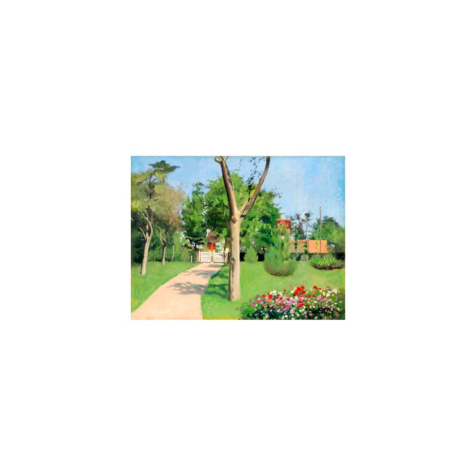 Vallotton - LE JARDIN, SOLEIL ET FLEURS, 1904, lot.43