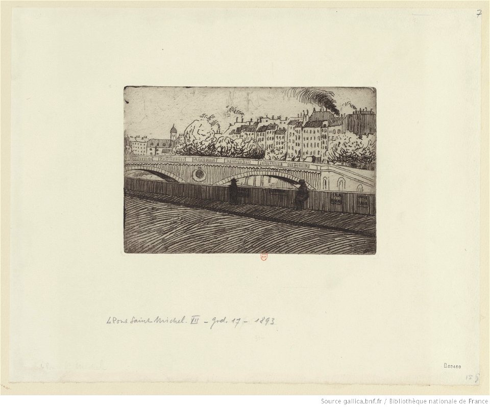 Vallotton - Le pont St Michel Douze vues de Paris (pl. VII), btv1b6951590p