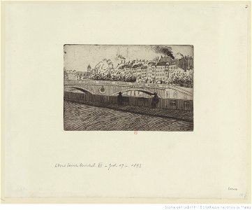 Vallotton - Le pont St Michel Douze vues de Paris (pl. VII), btv1b6951590p
