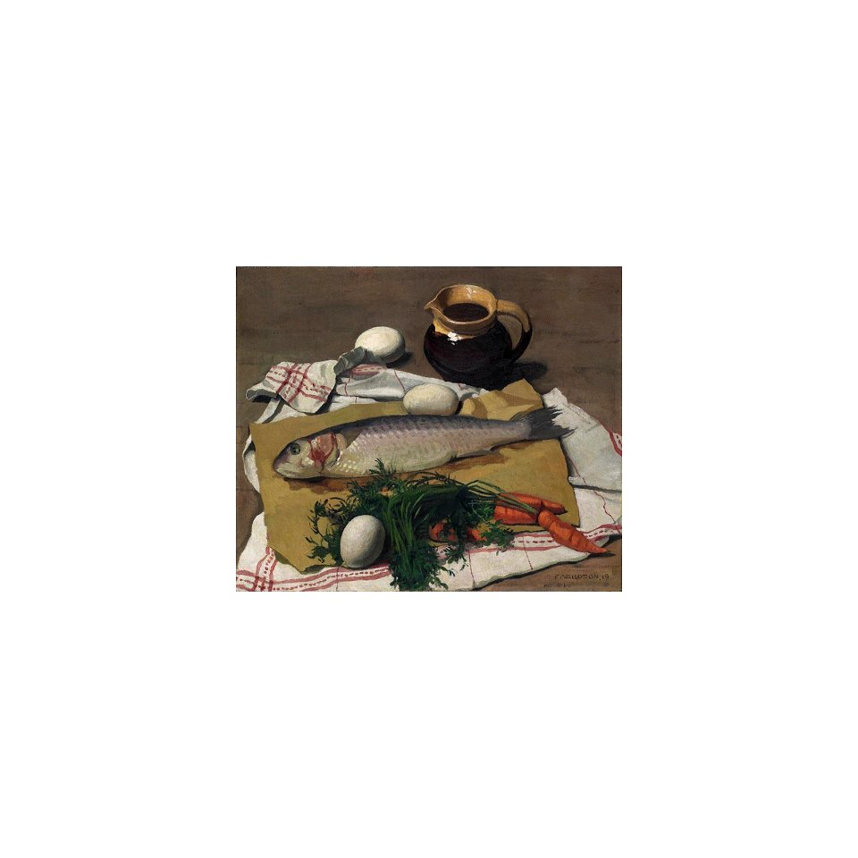 Vallotton - MULET, LÉGUMES ET OEUFS, 1919, lot.19