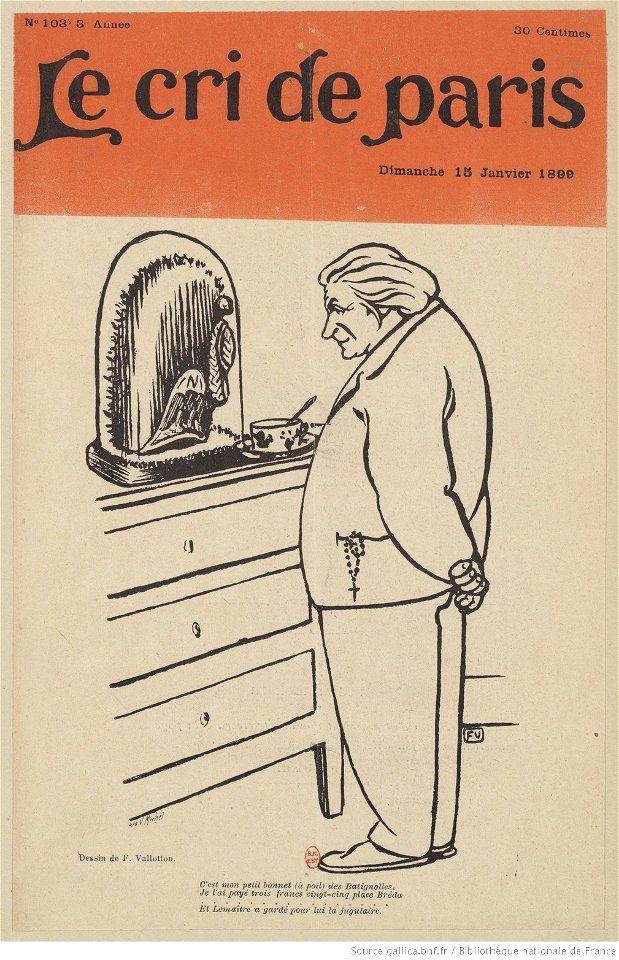 Vallotton - Le cri de Paris. Dimanche 15 janvier 1899, btv1b69517748