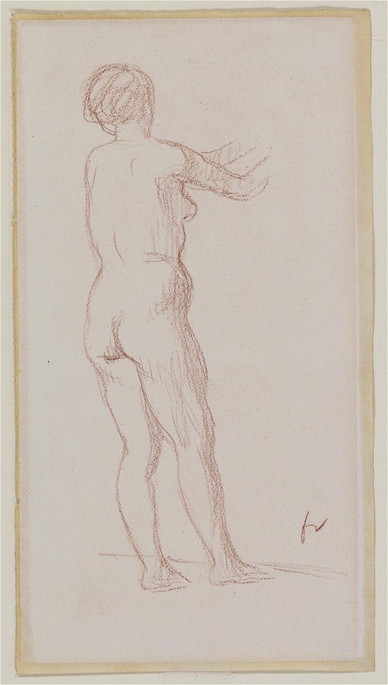 Vallotton - Femme nue de dos vue de trois-quarts à droite, 1890-1925, 1977-0288
