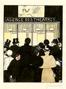Vallotton - Les Affiches lumineuses. Dessin pour « Les Rassemblements », 18951902-1903, Inv. 2013-019