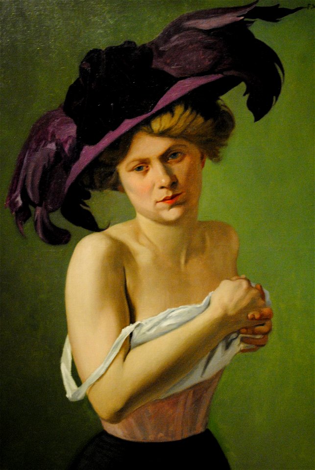 Vallotton - The violet hat - Collection Arthur and Hedy Hahnloser