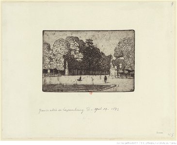 Vallotton - Grande allée du Luxembourg Douze vues de Paris (pl. IX), btv1b6951592h