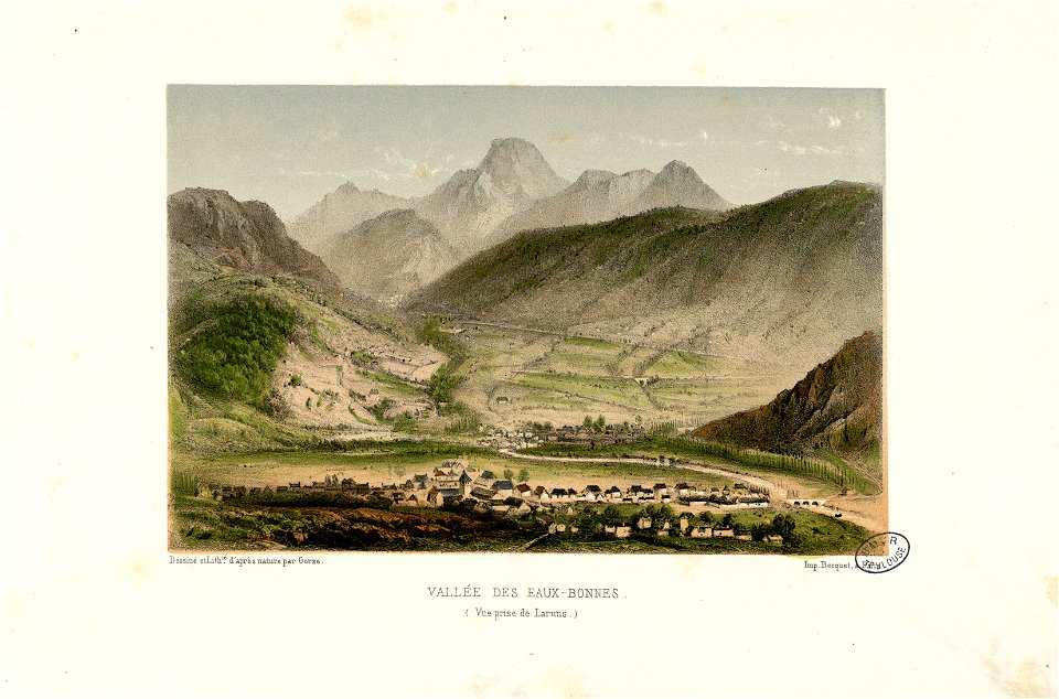 Vallée des Eaux-Bonnes (Vue prise de Laruns) - Fonds Ancely - B315556101 A GORSE 6 005