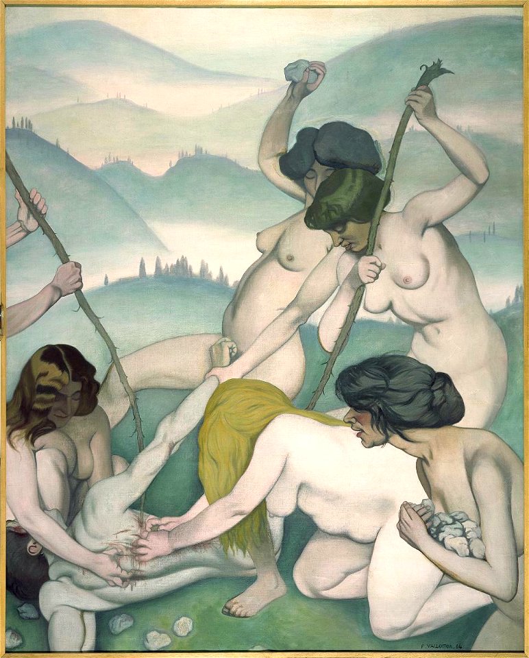 Vallotton - Orphée dépecé par les Ménades, 1914, BA 2001-0026