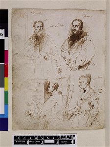 Van Dyck - 1957,1214.207.104, Verso Four portraits, after Titian; including one of a cardinal, and another of a woman