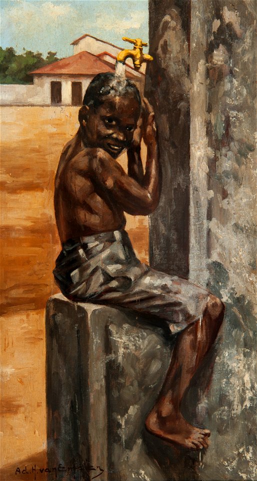 Van Emelen, Adrien Henri Vital - Negrinho sob uma torneira (cropped)