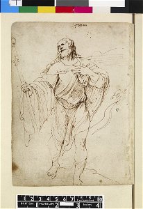 Van Dyck - 1957,1214.207.40, Verso St Jacob, after Titian in San Lio (Venice), leaf from van Dyck's Italian Sketchbook