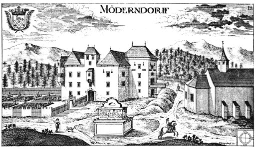 Valvasor MÖDERNDORFF bei Tanzenberg 1680 Kupferstich