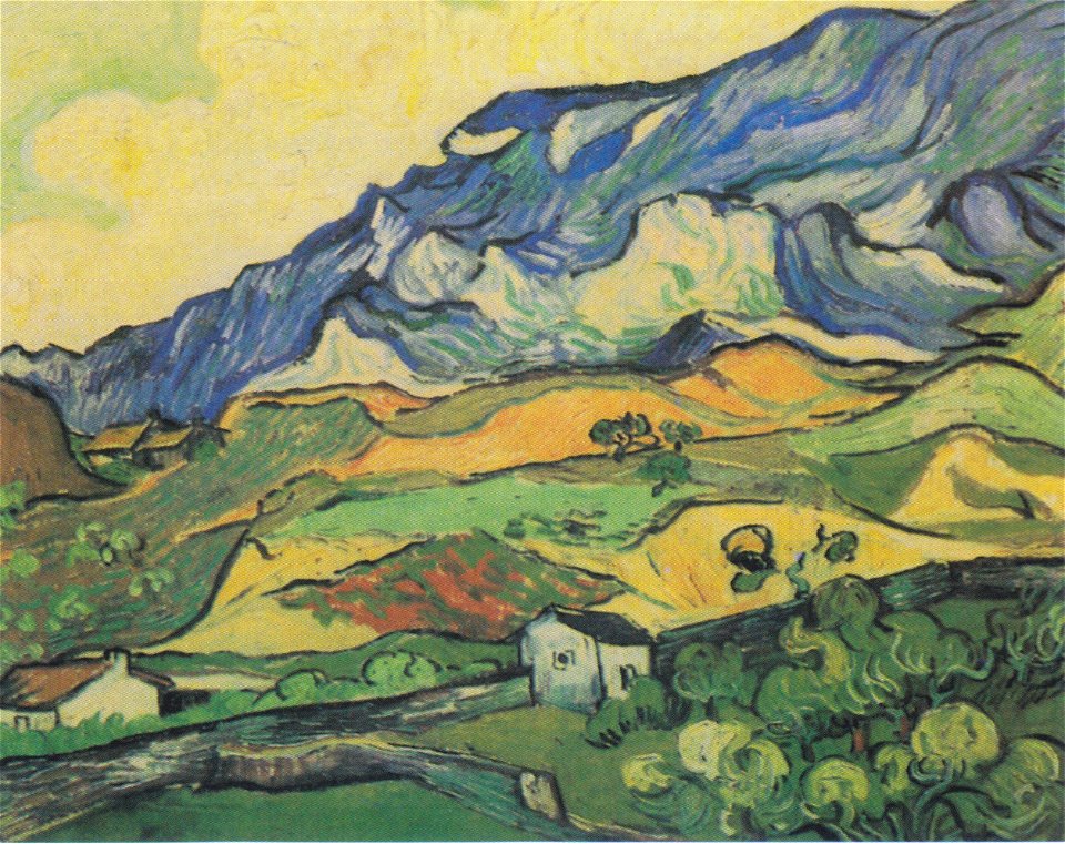 Van Gogh - Les Alpilles, Berglandschaft bei Saint-Rémy