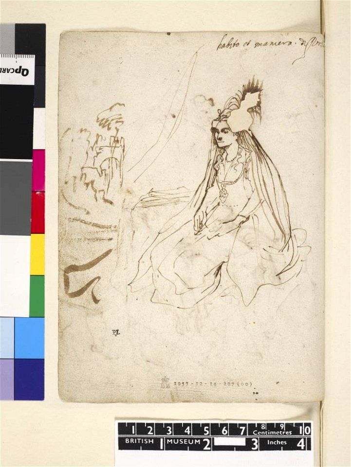 Van Dyck - 1957,1214.207.60, Verso Portrait of Lady Shirley, wife of the persian 'Ambassador'