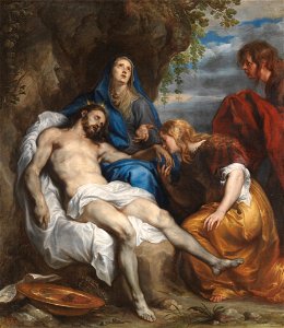 Van Dyck - Pietà, Ca. 1629. Free illustration for personal and commercial use.