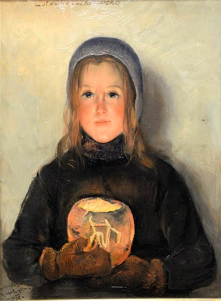 Portrait of a Young Girl by Louis Van Engelen, oil on panel