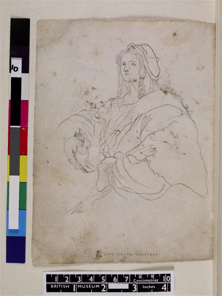 Van Dyck - 1957,1214.207.109,Verso Portrait of a young man, after Raphael (Czastorysky collection, Crakou)