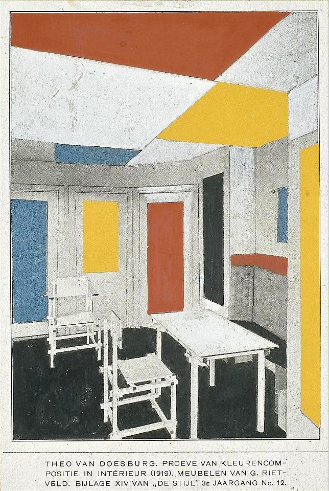 Van Doesburg and Rietveld interior 1919