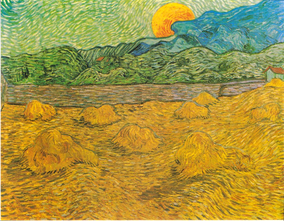 Van Gogh - Abendlandschaft bei Mondaufgang