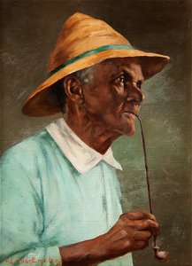 Van Emelen, Adrien Henri Vital - Negro com Chapéu e Cachimbo (cropped)