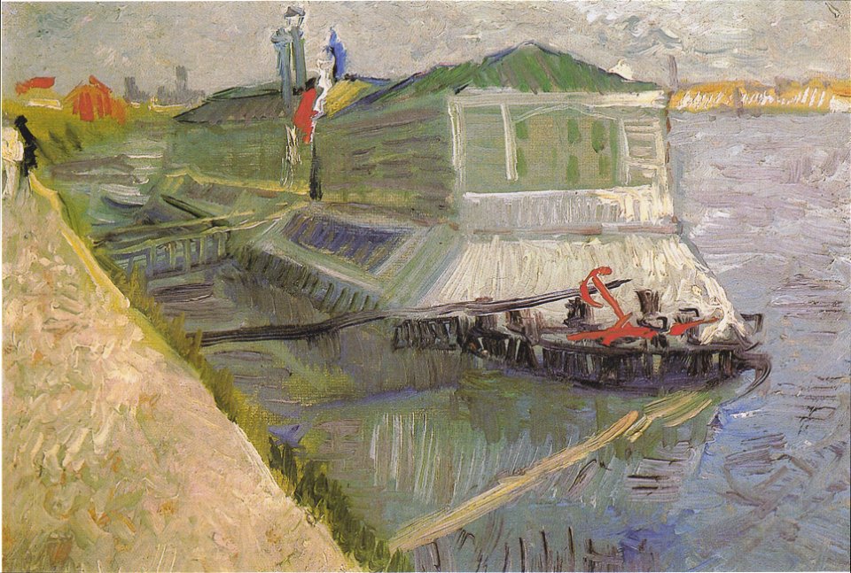 Van Gogh - Badeboot an der Seine bei Asnières