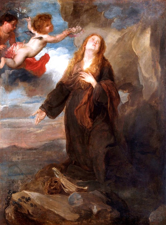 Van Dyck (Santa Rosalía coronada de rosas por dos ángeles)