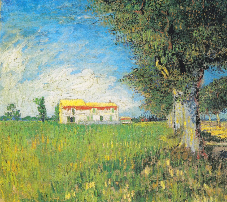 Van Gogh - Bauernhaus in einem Weizenfeld