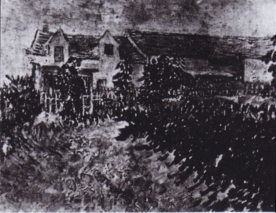 Van Gogh - Haus mit Sonnenblumen