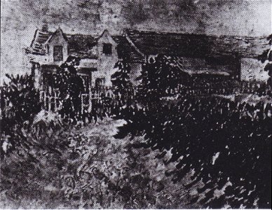 Van Gogh - Haus mit Sonnenblumen