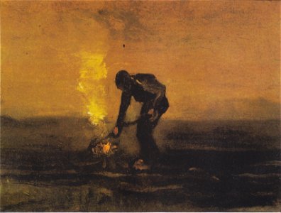 Van Gogh - Bauer, Unkraut verbrennend