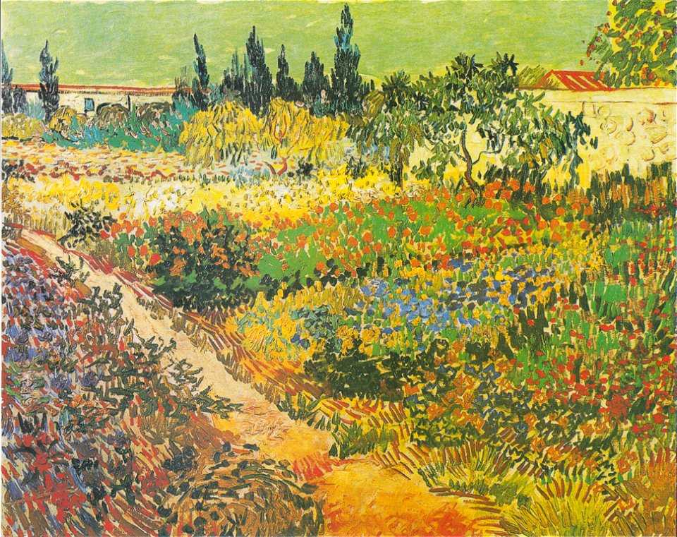 Van Gogh - Blühender Garten mit Pfad